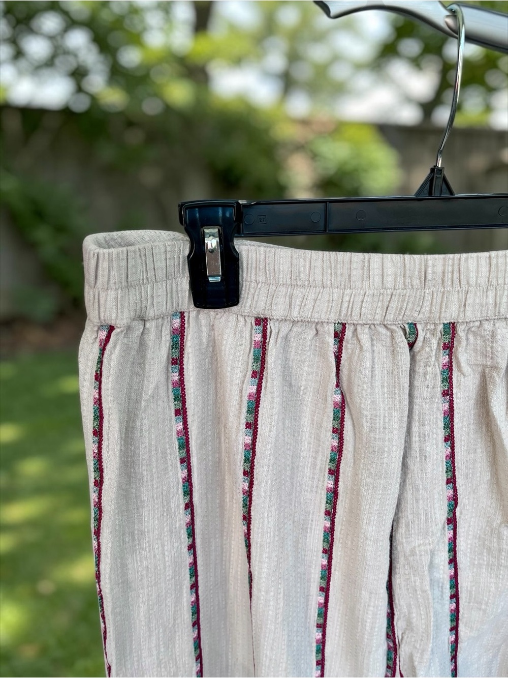 ETHNC Pakistani Embroidered Boho Crop Pants Size Large - Picture 4 of 8